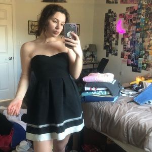 Sweetheart Bandage Black Dress